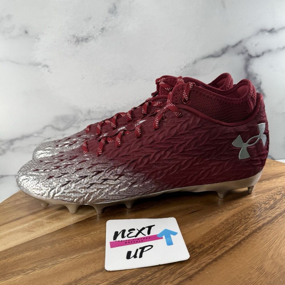 Mens 13-Under Armour Spotlight Clone 4.0 MC Cardinal Crimson Tide Football Cleat
